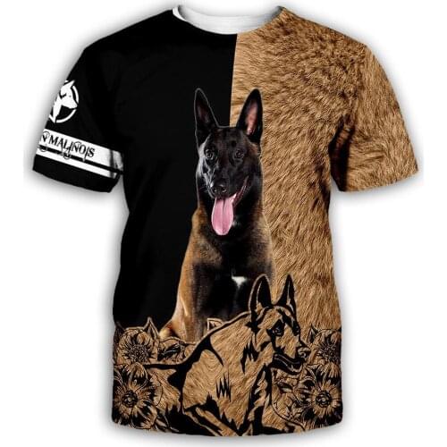CLOOCL Belgian Malinois Printed T-shirts Animals Pets 3D Print Men Clothing Women Casual Streetwear Harajuku T Shirt S-7XL