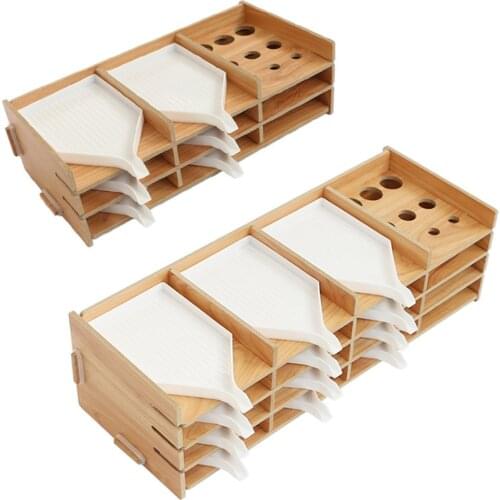 Diamond Painting Tool Tray Point Drill Pen Wood Organizer Holder Detachable Diamond embroidery Accessories