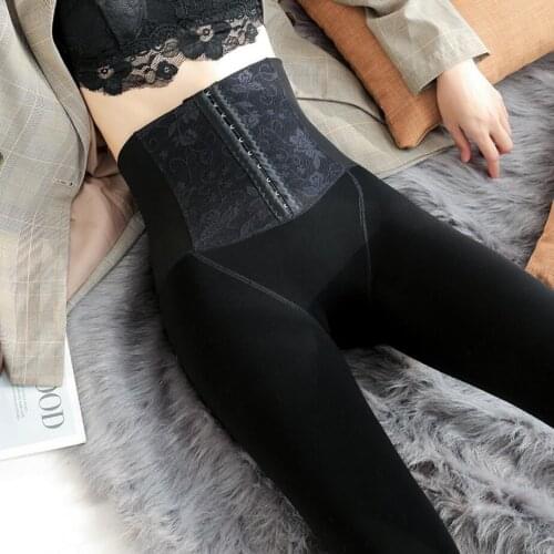 Fashion Body Shaping 330g Winter Velvet Black High Waist Thick Warm Women Pantyhose Tights Medias De Mujer Collant Panty hot 636