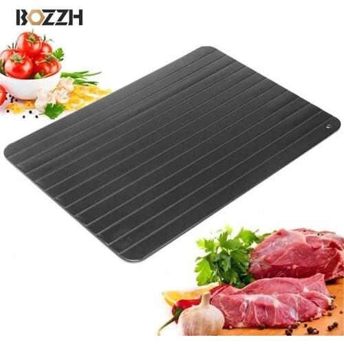 BOZZH Fast Defrosting Tray Thaw Frozen Food Meat Fruit Quick Defrosting Plate Board Tray Kitchen Gadget Tool Dropshipping