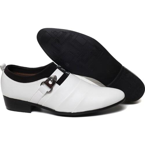 Mazefeng 2018 New Summer Men Dress Shoes Wear-resisting Men Leather Shoes British Style Male Business Shoes Slip-on Pointed Toe