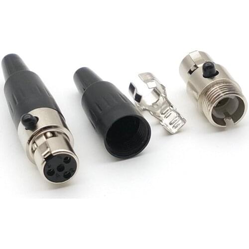 Mini 4 PIN XLR IN LINE Female Jack adapter New