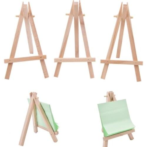 Natural Wooden Mini Tripod Easel Mini Wedding Decoration Painting Small Holder Menu Board Accessoriy Stand Display Holder SN