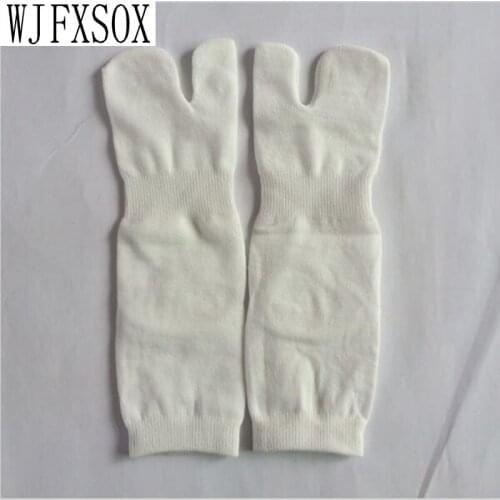 1 pairs Japanese Men and Women Summer Two Finger Socks Black Kimono Flip Flop Sandal Split Ninjia White Tabi Toe Socks