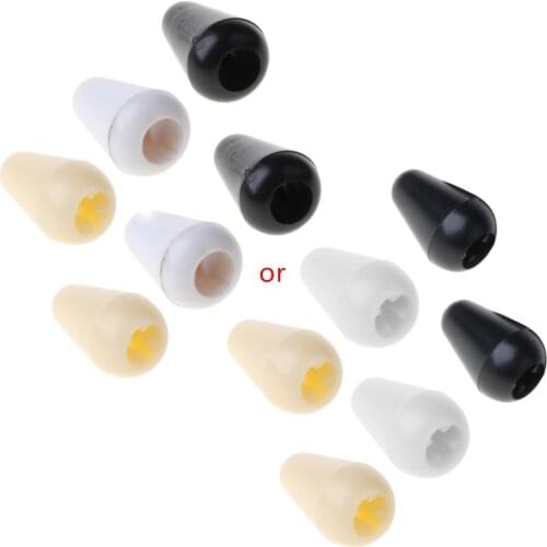 New 6pcs Guitar Parts 3 Way Toggle Switch Knob Tip Caps 4mm Plastic Switch Cap KI-5U87