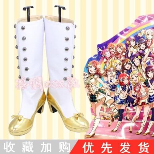 Love Live School Idol Festival All Stars Cosplay Boots White Shoes Halloween Carnival Party Costume Accessories Custom Made