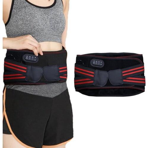 Rechargeable Waist Heating Pad Hot Cold Therapy Wrap Waterprpoof Black Waist Heating Pad Electric Belt Lower Back Pain