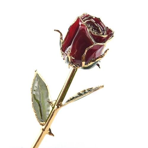 Roses 24K Gold Dipped Real Rose Plated Flower Golden Birthday Gift Wedding Decor Valentines Day decor home party decoration