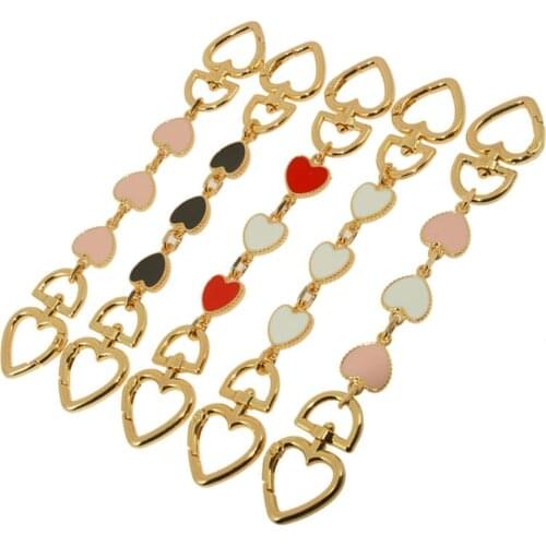 Bag Strap Extender Replacement Metal Chain Handle Bag Underarm Bag Heart-shaped Buckle DIY Accessories For Bags Strap Hardware