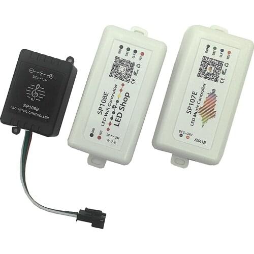 SP105E Bluetooth WS2811 WS2812B led controller SP108E SK6812 RGB/RGBW SP107E SP106E WS2812 pixels Led Strip Leds DC5V-24V
