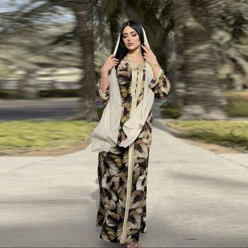 U-CN Abaya Dubai Turkey Muslim Fashion Hijab Long Dress Islam African Dresses For Women Robe Musulman Djellaba Femme Kaftan
