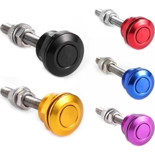 Universal 22 mm Aluminum Alloy Push Button Bonnet Hood Pin Lock Clip Kit Car Quick Release Latch