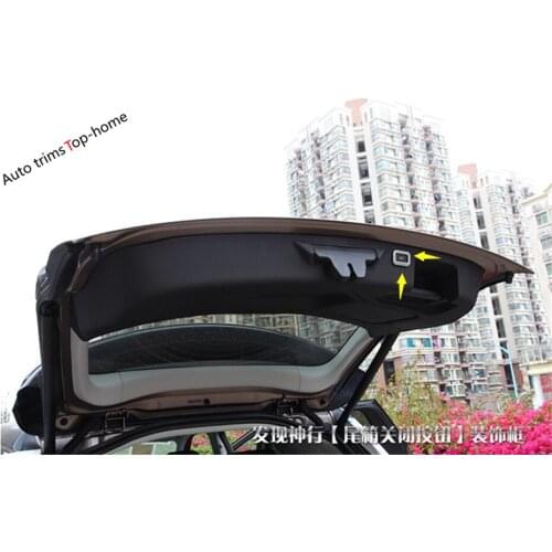 Yimaautotrims Rear Door Trunk Power Tailgate Switch Button Cover Trim For Land Rover Discovery Sport 2015 - 2019 ABS Interior