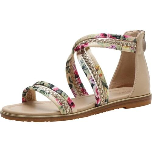 Women sandals summer flat pearl sandals flip flops rome shoes string bead slippers mujer gladiator sandalias sapatos femininos