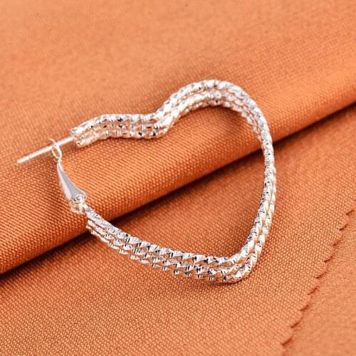 Fashion Romantic Heart Earrings For Women Luxury Jewelry Large Bohemian Hollow Round Earrings Engagement Wedding E145