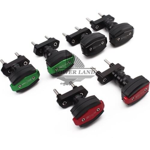 1pair Frame Sliders Crash Engine Guard Pad Aluminium Motorcycle Side + Swingarm Sliders Spools for Kawasaki Z800 2013-2016