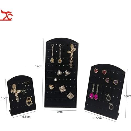 Fashion Earrings Jewelry Organizer Stand Showcase Black Earring Stud Display Rack Convenient Earring Jewelry Hanging Holder