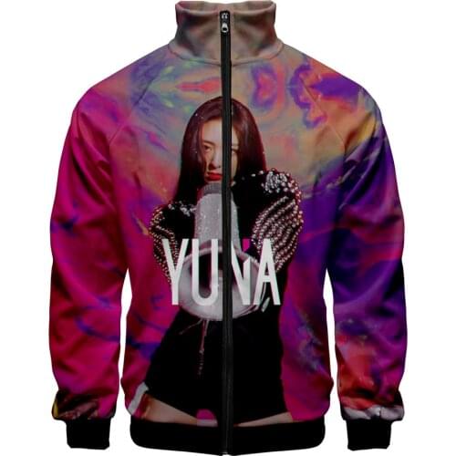 2019 Hot Sale ITZY 3D Printed Jacket Women/Men Fashion Long Sleeve Jackets ITZY Stand Collar Zipper Streetwear Clothes
