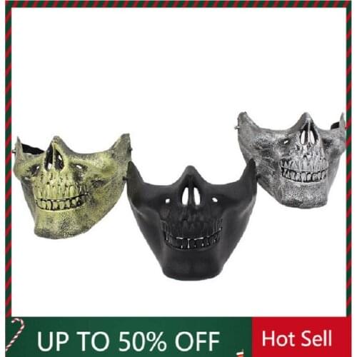 Anime Halloween Party Supplies Half-face Skull Face Mask Horror Grimace Modeling Childrens Toys Cosplay Mask for The Face