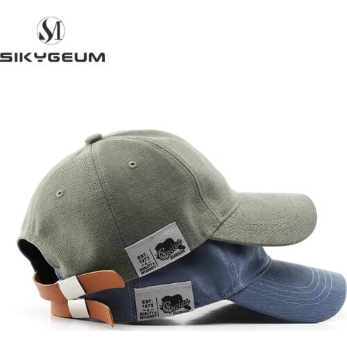 SIKYGEUM Baseball Plain Men Cap Women High Quality 100% Cotton Baseball Cap Outoor Sports Snapback Cap Adjustable Fashion Cap