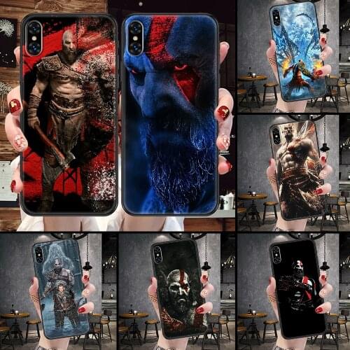 Game GOD OF WAR Phone Case For iphone 5 5S SE 2 6 6S 7 8 11 12 Mini Plus X XS XR Pro Max black fashion cover soft hoesjes trend