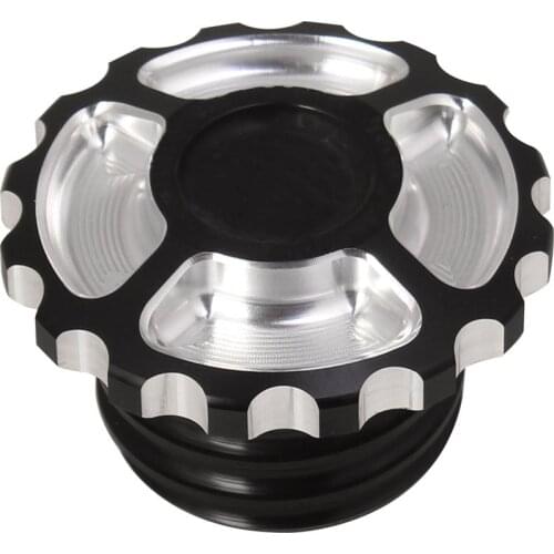 Motorcycle Black Oil Cap Fuel Gas Tank Cover Cafe Racer Fit For Harley Models Accessories 1996-2016