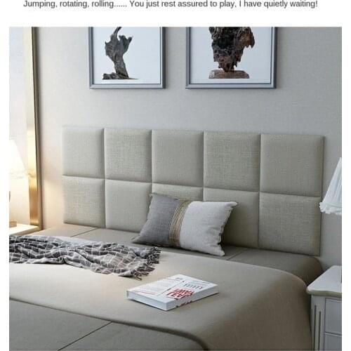 Home Decor Bed Headboard Decor Tatami Soft Package 3D Wall Stickers for Kids Room Anti-collision Home Decor Self-adhensive