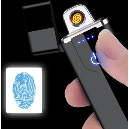 Electric Lighter USB Rechargeable Portable Windproof Smoking Accessories Tools Multicolor Lighters Ultra-thin