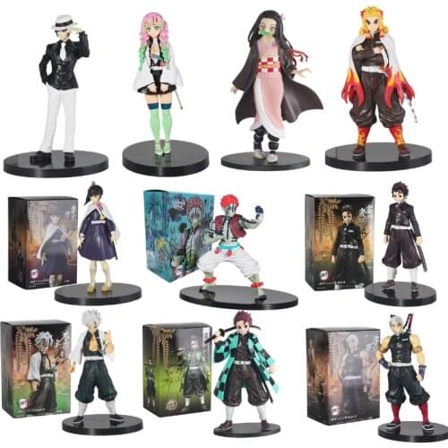 Anime figure Demon Slayer Figure Kamado Tanjirou Nezuko Action Figures PVC Model Toys Zenitsu Figurine Inosuke Kimetsu No Yaiba