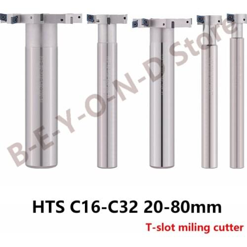 BEYOND HTS T-Slot Milling Cutters C14 C16 C20 C25 C32 20-80 mm Three sides of Insert CNC Mill Cutter Holder use CCMT
