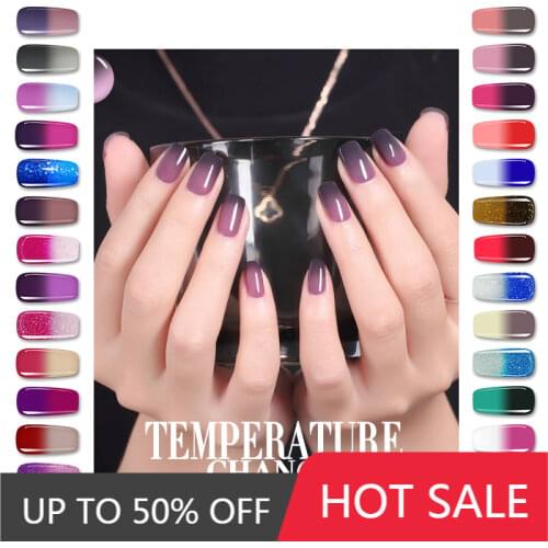 WiRinef Temperature Change Color Gel Polish Nail Paint Semi-permanent Hybrid Polish Gel Varnishes Soak Off Thermo Lacquer