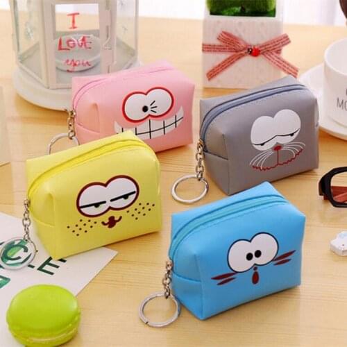 M282 Cartoon Women Purses Weird Octagonal Coin Bag Key Ring Mini Cute Cloth Bag Girl Student Gift Wholesale