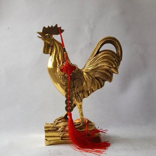 Copper chicken chicken king "Rooster copper ornaments Grilled Ham and Chicken Zhaocai chicken Home Furnishing Feng Shui
