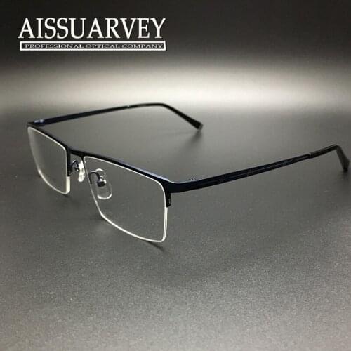Fashion eyeglasses frame alloy half rim optical prescription eye wear man and women big designer 6008 black eye glass frame