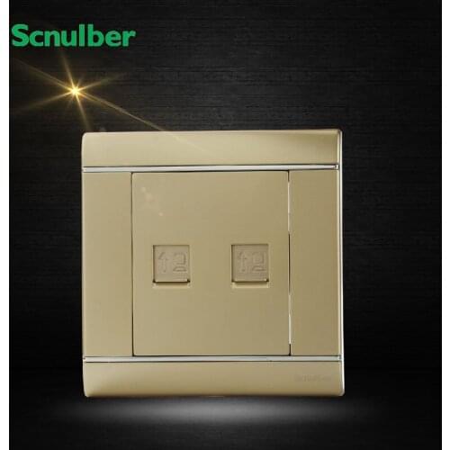 Hotel dual two computer PC RJ45 8p 8 wire wall switches socket