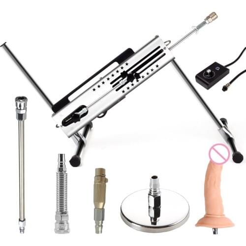 Premium Sex Machine for Women Men 120W Strong Power Adults Sex Toys Automatic Vibrator Telescopic Thrusting Love Machine 2 Rods