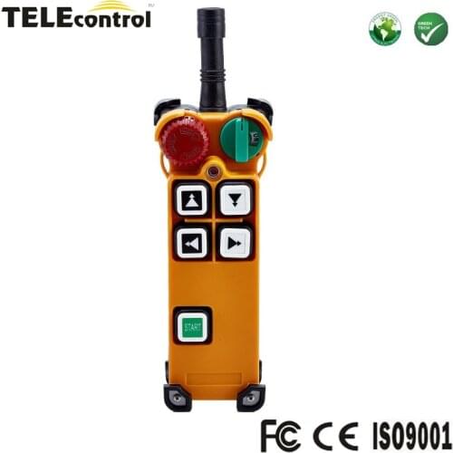 Telecontrol Telecrane Compatible 4 channel dual speed buttons wireless radio remote control F21-4D Transmitter