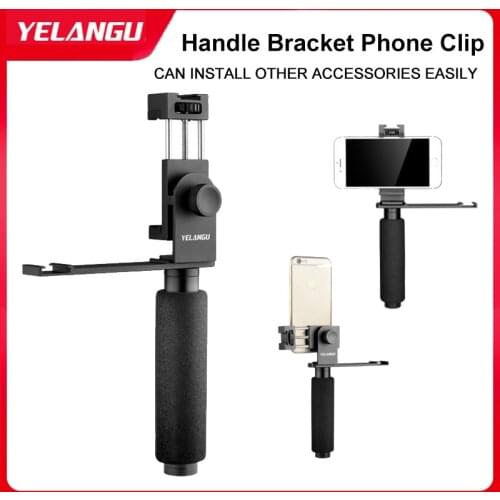 Yelangu Pc08 Handle Bracket Phone Clip for Vlogging Live Broadcast Anti-Shake Portable Phone Bracket for Phones Huawei Xiaomi