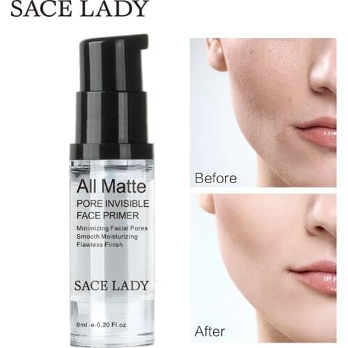 SACE LADY Face Makeup Primer Liquid Matte Make Up Fine Lines Oil-control Facial Cream Brighten Foundation Primer Cosmetic
