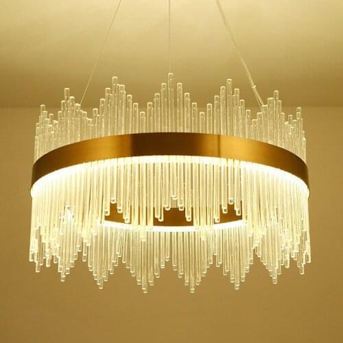 Modern Round Crystal Chandelier New Fixture Suspension Lamps For Living Room Bedroom Art Home Lighting Chandelier PA0491