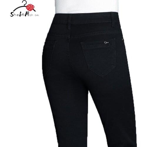 High Quality Autumn Winter Women High Waist Jeans Skinny Jeans Woman Denim Pants Plus Size Stretch Womens Jeans