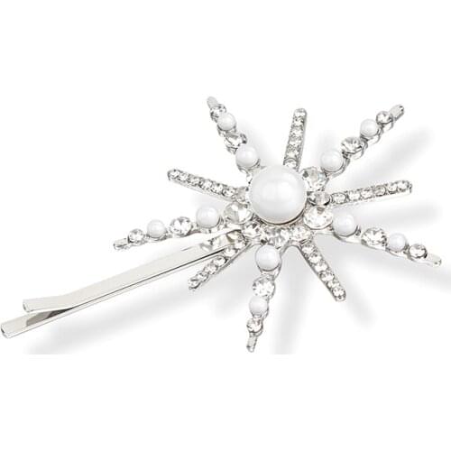 2020 Korean New Crystal Pearl Star Hairpins Hair Clips For Women Girls Fashion Hair Accessories Barrettes