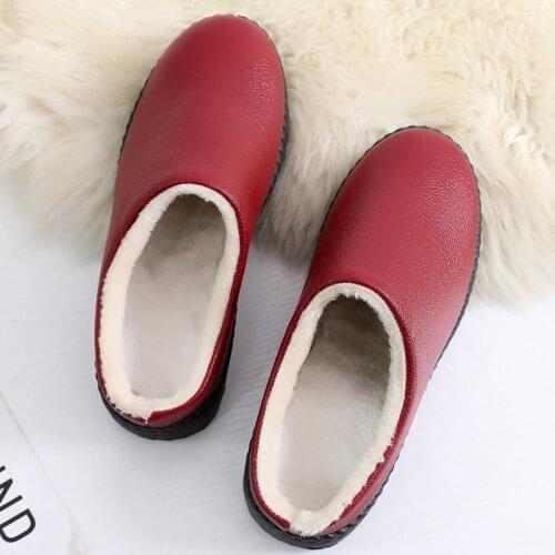 Winter Warm Cotton Slippers Women Men Home Shoes Simple Non-slip Indoor Slides Plush Couple Slipper Female Shoes for Bedroom