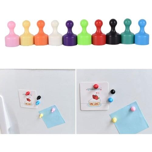 6pcs/Set Strong Colored Magnetic Thumbtacks Neodymium Noticeboard Skittle Pin Magnets For Fridge Whiteboard Random Colors