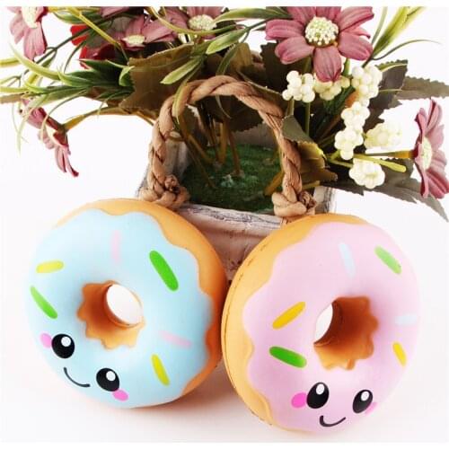 2020 Donuts Squeeze Toys 10cm Lovely Doughnut Cream Scented Squishy Slow Rising Squeeze Toys Collection Sweet Smelling Trump