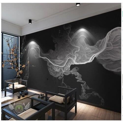 3D wallpaper for walls 3 d custom 3d murals wallpaper New abstract ink painting line sitting room background wall paintings