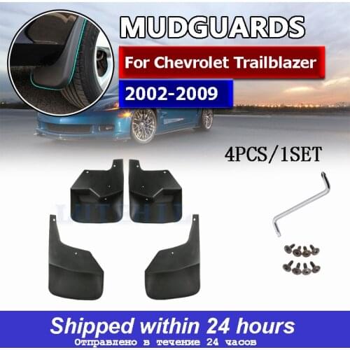 4x Front Rear Splash Guard Mud Flaps Set for Chevrolet Trailblazer 2002- 2003 2004 2005 2006 2007 2008 2009 SSR