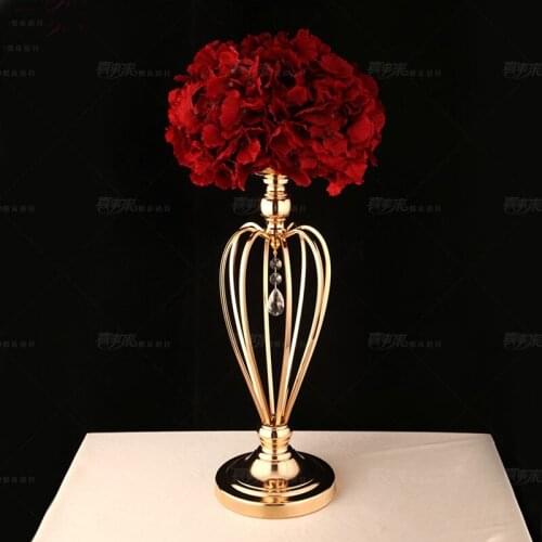 45cm Gold Table Centerpiece Flower Stand Wedding Decoration 10 pcs/lot