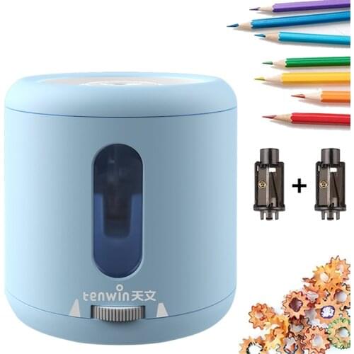 Tihoo Auto Electric Pencil Sharpener Automatic For 6-8mm Pencil Touch Switch Color Pencil School Office Home Stationery