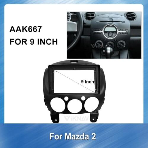 2DIN Car Stereo DVD Radio Fascia For Mazda 2 2010 Audio Player Panel Adapter Frame Dash Mount Installation Kit
